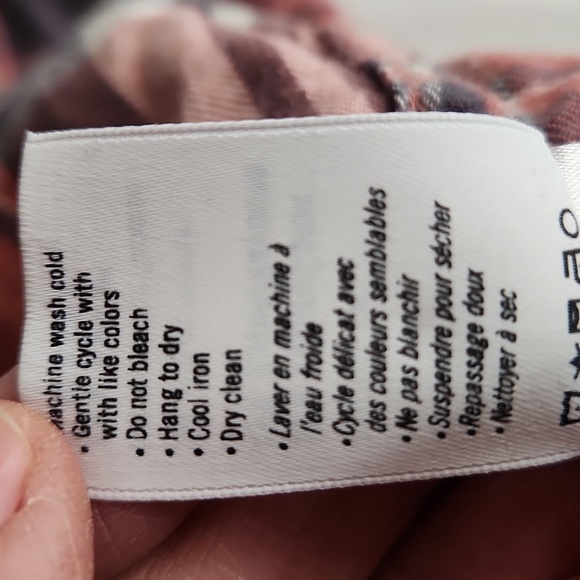 Paige Trudy Button Down Plaid Flannel Shirt Pink - Picture 8 of 8